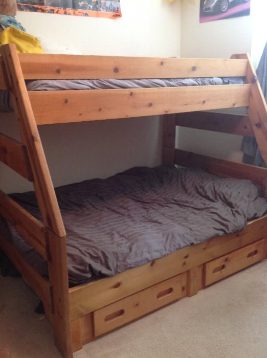 Pine Bunk Bed (full on bottom, twin on top)