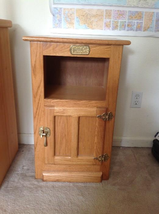 Oak (antique ice box replica), can be used as a TV stand, night stand, etc.