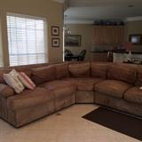 Leather 3 pc sectional sofa by Ethan Allen