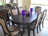 TABLE WITH 2 LEAVES & 6 CHAIRS