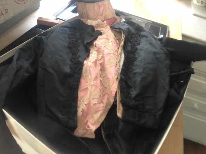 Antique dress from the 1800's maintained in a dry box 