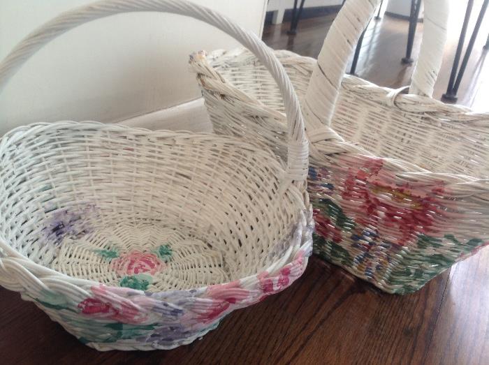 Hand painted baskets