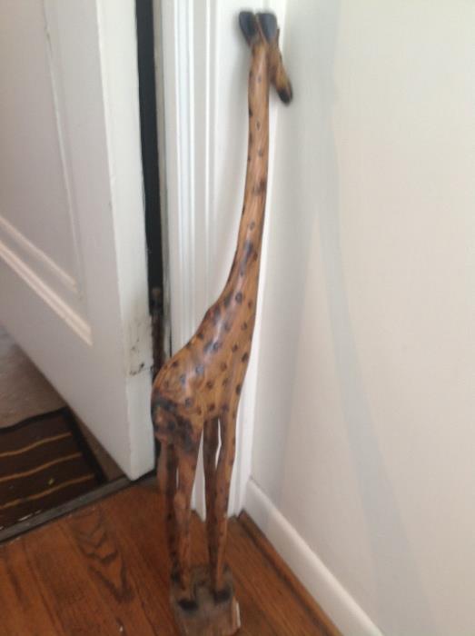 Artisan carved giraffe 