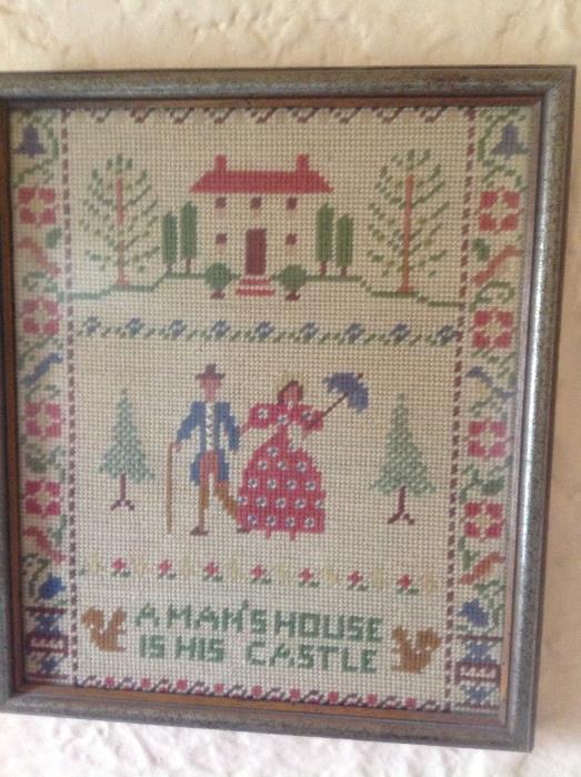 Antique needle point over 100 years
