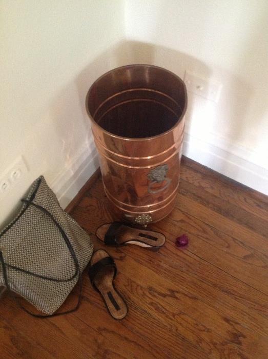 Copper antique pail