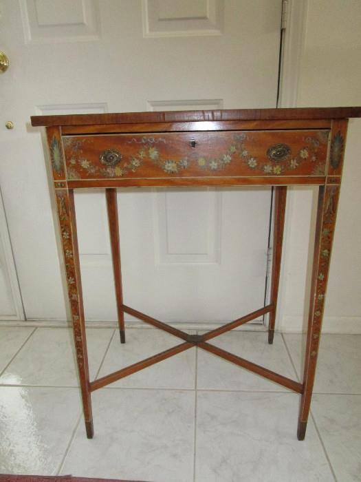 EDWARDS & ROBERTS SPECTACULAR INLAY SIDE TABLE 