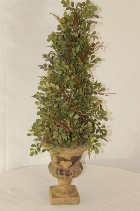 Furnishing – Decorative plant/shrub in pot. Piece is unmarked.