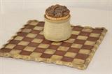 Toys & Hobbies – Checker set. Piece has ceramic pot with checker pieces inside. Board has visible signs of ware, but overall in good condition