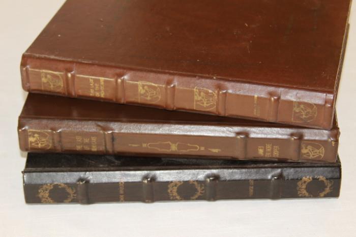 Furnishing – Three faux books. Pieces look like hard covered books when closed, but open up to reveal empty box.