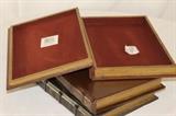 Furnishing – Three faux books. Pieces look like hard covered books when closed, but open up to reveal empty box.