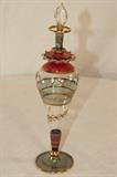 Furnishing – Decorative glass piece. Piece has gilding and colored glass sections. Unique piece. Mint!