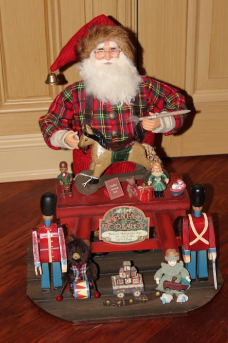 Collectibles – Santa figurine. Piece is beautifully crafted and dressed in Santa’s Workshop attire with traditional Santa hat. Lovely piece