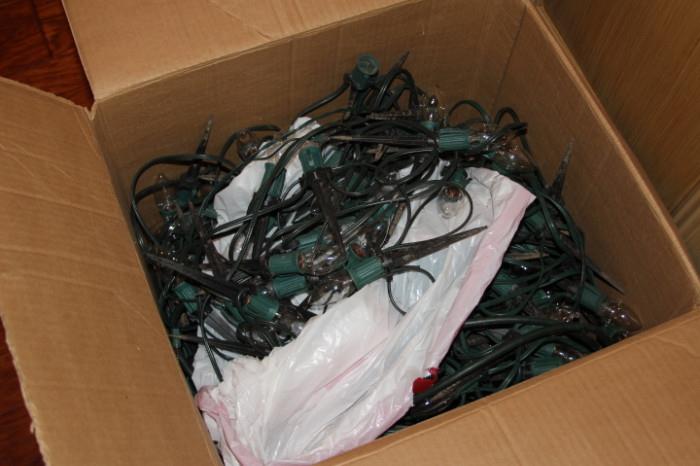 Miscellaneous – Box full of Christmas lights. Some lights also have steaks to put then in the ground. 
