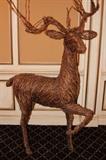 Miscellaneous – Grape vine sculptures. One piece is an antlered reindeer, other piece is a sleigh. Well made, slight tearing to one antler. 