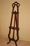 Toys & Hobbies – Decorative wooden easel. Ornate cherry wood piece. Lovely and sturdy. One wooden embellishment has cracked off