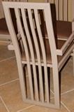 Furniture – Four chairs. Upholstered seat with rail back backs. In good condition. Marked “Made in Italy”