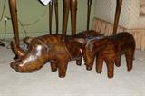 Abercrombie style leather animal foot rests