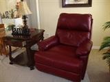 Lane Red leather recliner/rocker