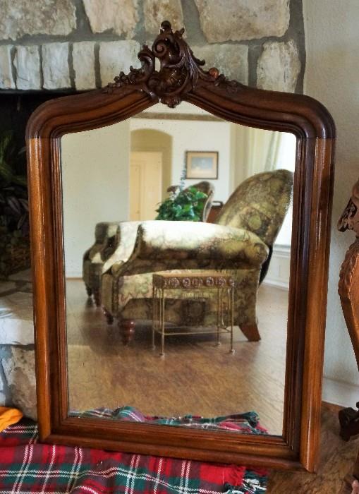 Another carved antique mirror