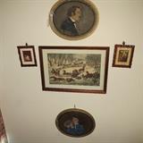 Currier & Ives Print, vintage oils