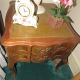 Leather Top Side Table