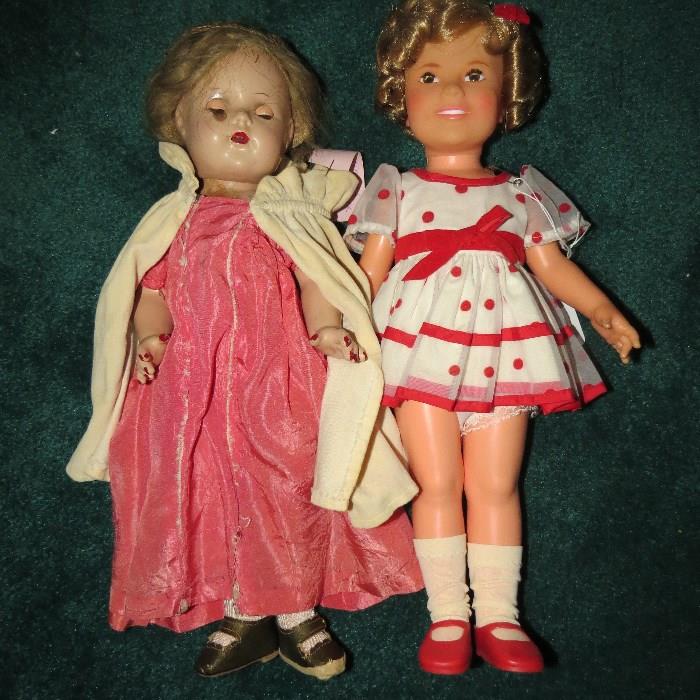 Madame Alexander Princess Elizabeth (needs some work) and Shirley Temple dolls