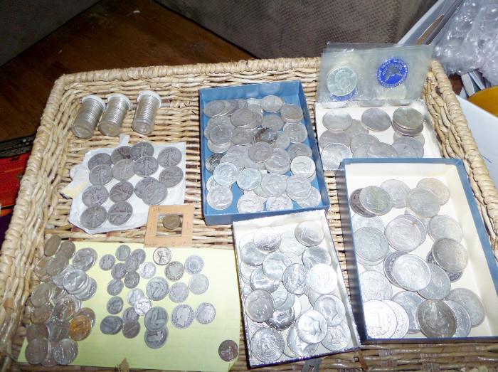 NOT FOR SALE UNTILL SATURDAY 25 morgan dollars, 15 peace dollars, 59 ben franklin 1/2's,37 kennedy 1/2's 64 to 67. 12 liberty 1/2's ,12 liberty dimes