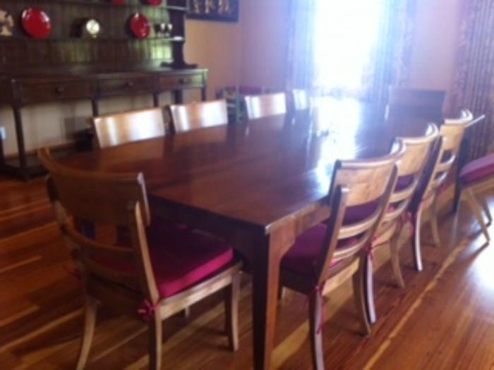 Large Dining Table with chairs