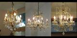 3 Beautiful Large Czech. Glass Chandeliers