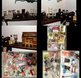 Lots of Miniture Doll House Furniture and mini accessories to fill a doll house!
