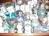 Cloisonne, Enamel boxes, lots of small attic treasures.