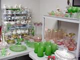 Pink & Green Depression Glass