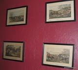 J Alken aquatint Prints engraved by J harris....all Hunt Scenes