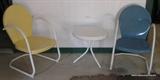 Metal Rockers with table