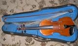 Violin in case, bow needs repair as does the violin