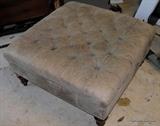 Leather ottoman