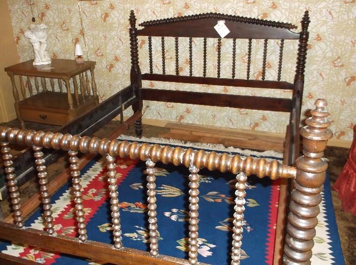 Antique spool bed