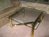 assorted glass coffee & lamp tables