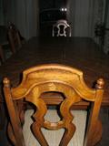 showing back of the 6 dining chairs