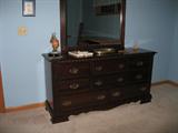 cherry color dresser w/mirror