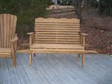 more wood loveseats on the dock