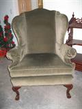 a pair of Ethan Allen wing back recliners