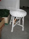 nice white wicker stool