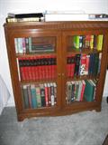 book case, full of unique books