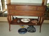 wonderful antique oak side server or buffet