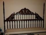 black spanish king headboard. No footboard or mattress & frame