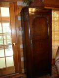 antique oak armoire. Used for holding guns
