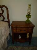 nightstand, looks like pecan