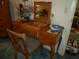 nice vanity with matching chair