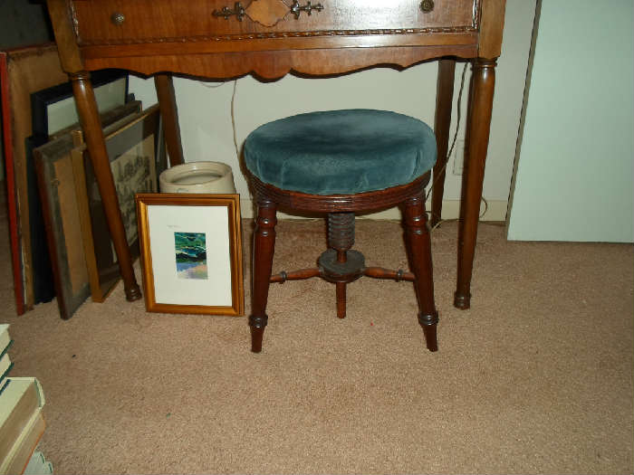 vintage organ stool